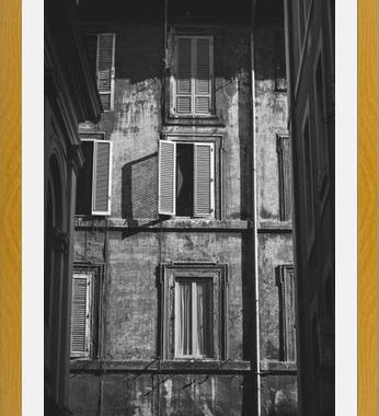Cuadro Clásicas ventanas en Roma, Italia