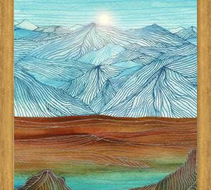 Cuadro Lines in the mountains XI