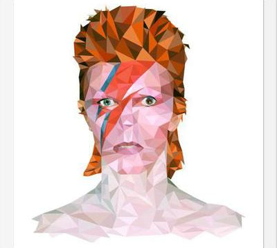 Cuadro David Bowie Low Poly