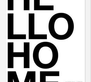 Cuadro Hello Home White