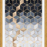Cuadro Soft Blue Gradient Cubes