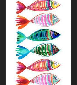 Cuadro peces full color