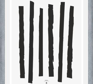Cuadro Marble Sticks Black
