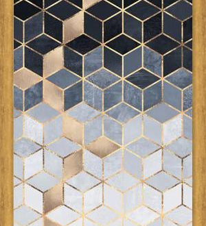 Cuadro Soft Blue Gradient Cubes