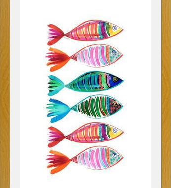 Cuadro peces full color
