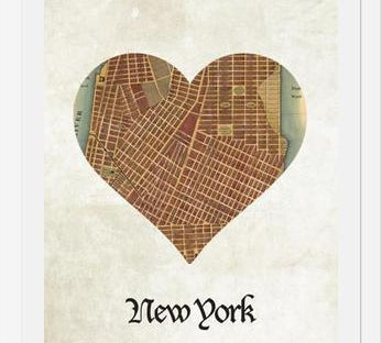 Cuadro New York City Map Print