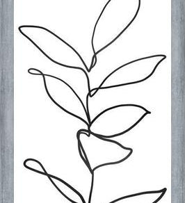 Cuadro Lines Leaves II