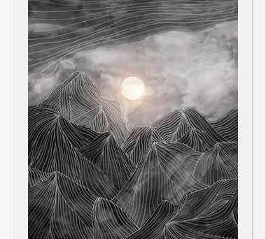 Cuadro Lines in the mountains VIII