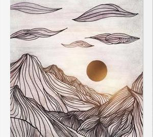 Cuadro Lines in the mountains