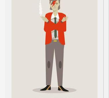 Cuadro Lámina David Bowie, Ziggy Stardust