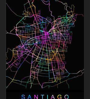Cuadro Santiago Street Map