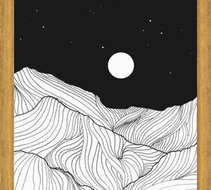 Cuadro Lines in the mountains II