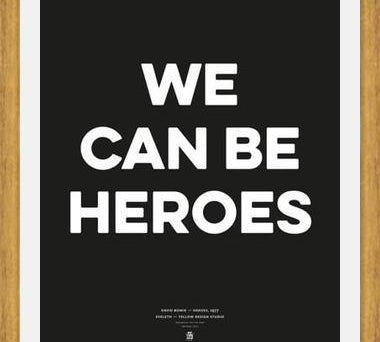 Cuadro Good Music David Bowie We can be heroes