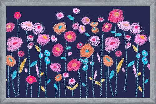 Cuadro crayon flowers