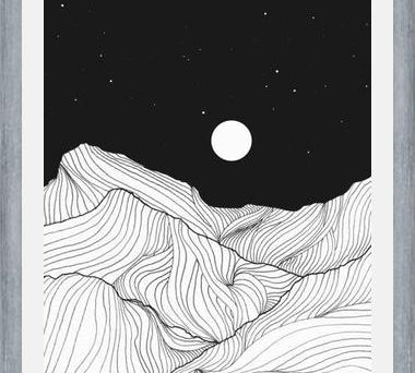 Cuadro Lines in the mountains II