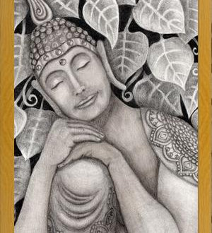 Cuadro Buda meditando