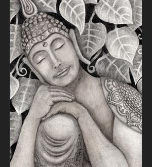 Cuadro Buda meditando