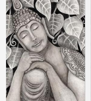 Cuadro Buda meditando