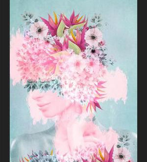 Cuadro Woman in flowers II