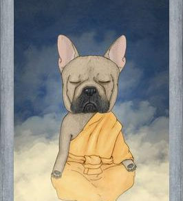 Cuadro Frenchie meditation