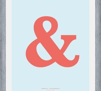Cuadro Ampersand Baskerville Orange
