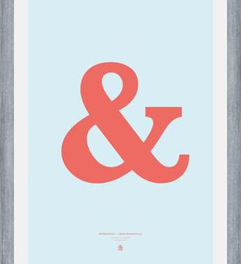 Cuadro Ampersand Baskerville Orange