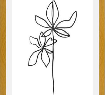 Cuadro Lines Leaves