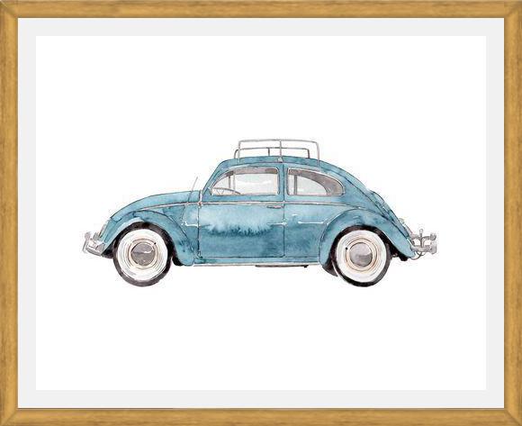 Cuadro Vintage Car Light Blue