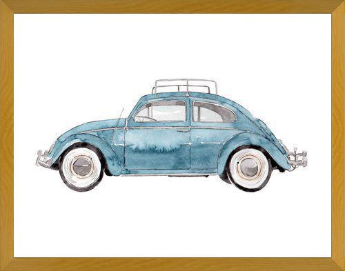 Cuadro Vintage Car Light Blue