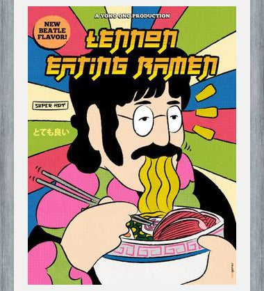 Cuadro Lennon Eating Ramen
