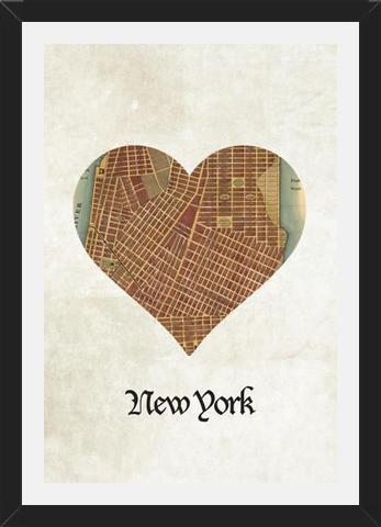 Cuadro New York City Map Print