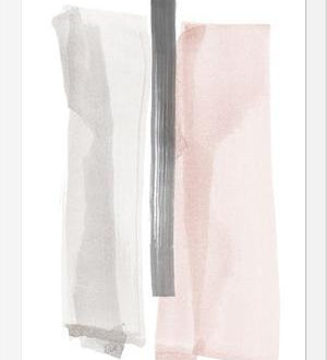 Cuadro Brushstrokes in gray and pink II