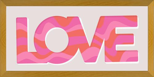 Cuadro Love Red Pink