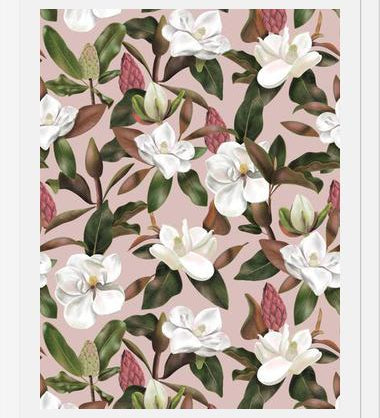 Cuadro Magnolias Pink Pattern