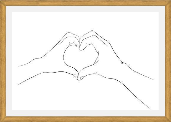 Cuadro Hands series - I love you