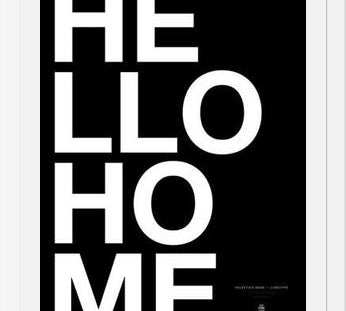 Cuadro Hello Home Black