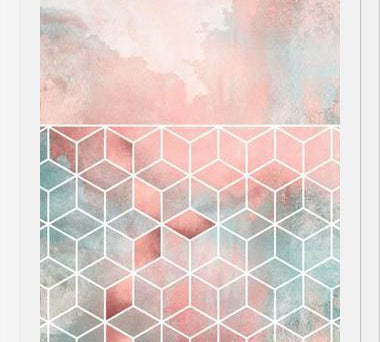 Cuadro Rose Clouds And Cubes