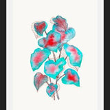 Cuadro Turquoise Pink Watercolor Plant