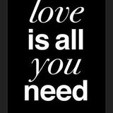 Cuadro THE BEATLES - LOVE IS ALL YOU NEED black