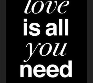Cuadro THE BEATLES - LOVE IS ALL YOU NEED black