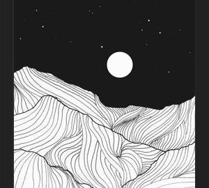 Cuadro Lines in the mountains II
