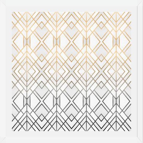 Cuadro Gold And Grey Geo