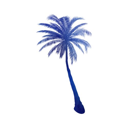 Canvas Blue Palm Tree