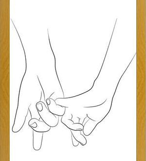 Cuadro Hands series - Pinky promise