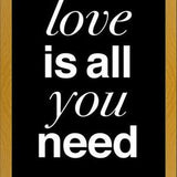 Cuadro THE BEATLES - LOVE IS ALL YOU NEED black