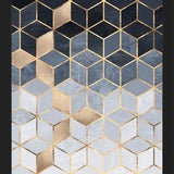 Cuadro Soft Blue Gradient Cubes