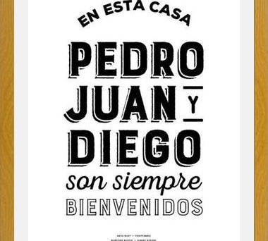 Cuadro Pedro Juan y Diego White