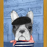 Cuadro French Bulldog With Arc De Triomphe