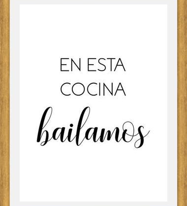 Cuadro En Esta Cocina Bailamos