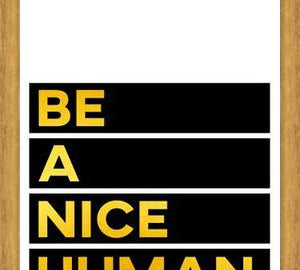 Cuadro Be A Nice Human